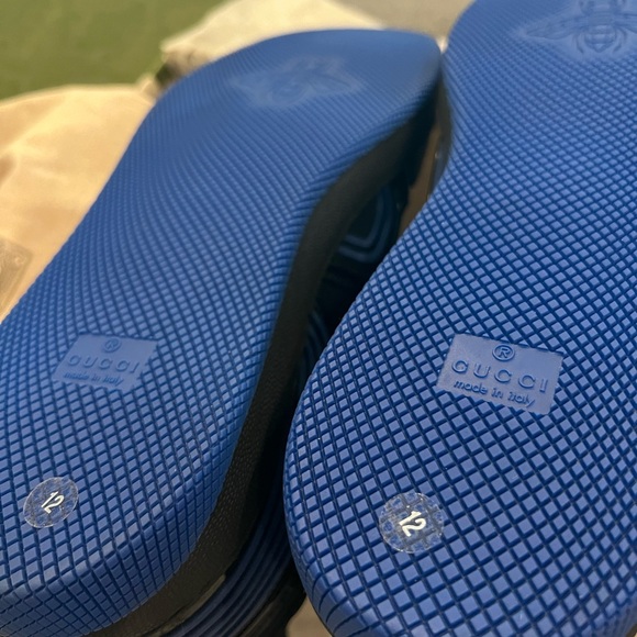 NEW Gucci Men’s Supreme GG Logo Blue Sneakers - Picture 8 of 13
